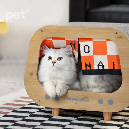 MEWOOFUN喵乎汪也 木質貓窩 | Wooden Cat Condo PET