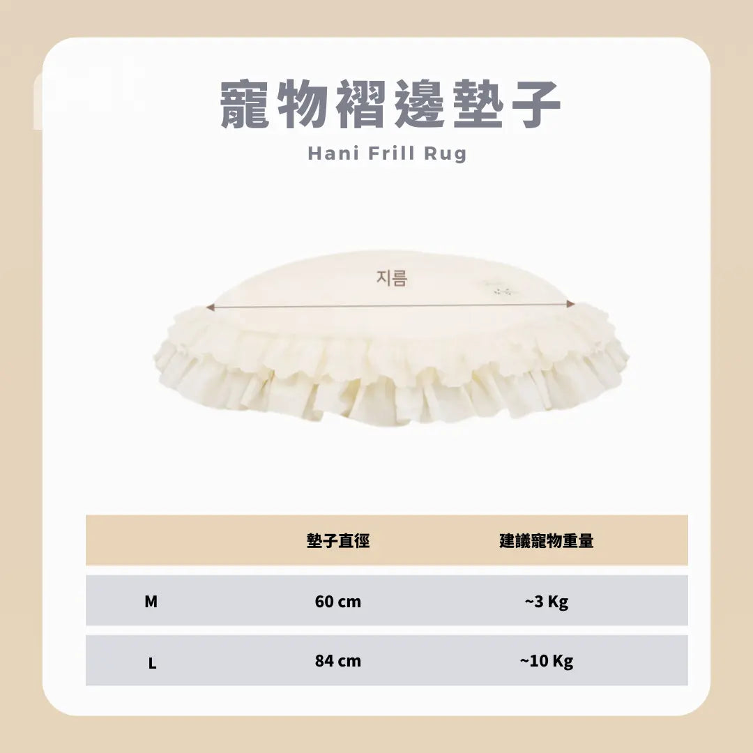 RITOGATO Hani Frill Rug | 寵物褶邊墊子 RITOGATO