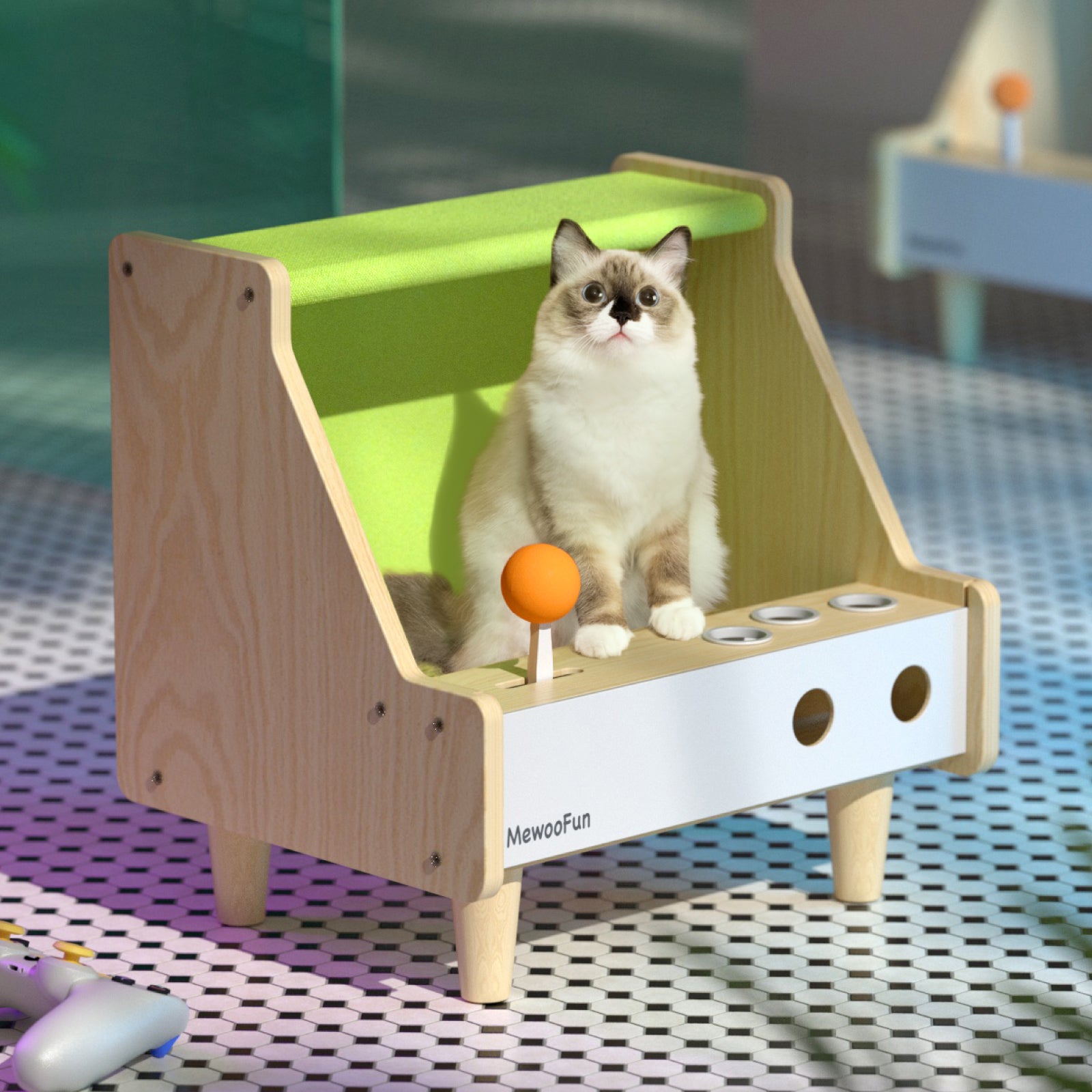 MEWOOFUN喵乎汪也 貓貓遊戲彈珠台 | Game Machine Style Cat House
