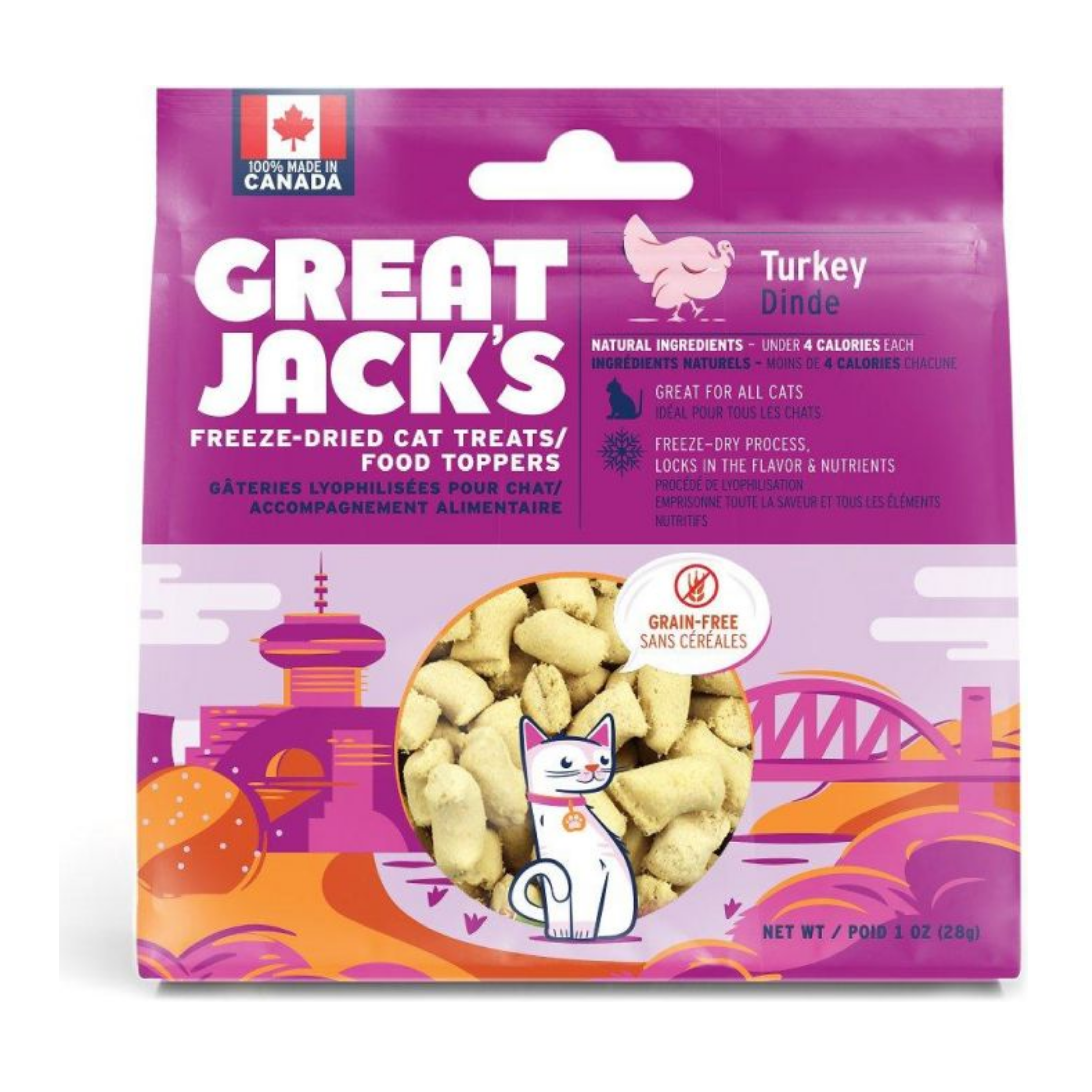 Great Jack's Cat Treats貓貓零食- FREEZE-DRIED TURKEY CAT TREATS冷凍脫水火雞肉小食