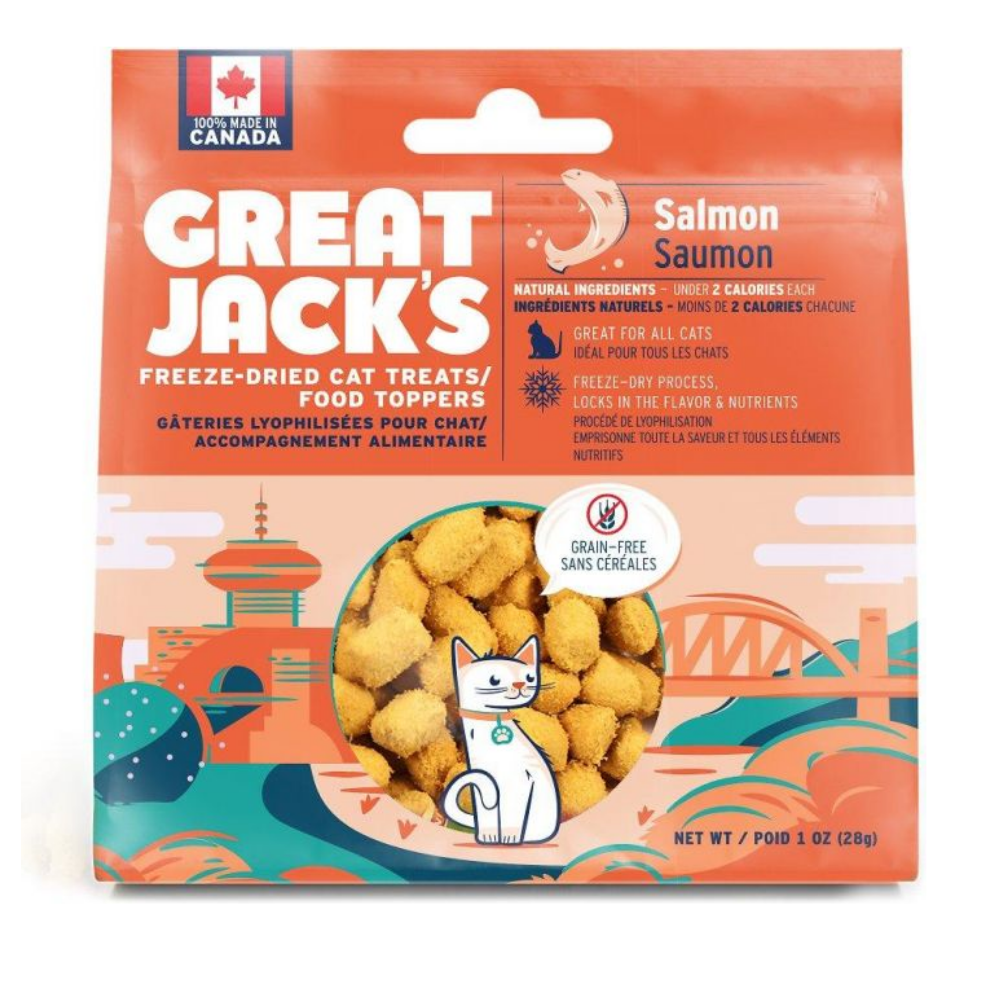 Great Jack's Cat Treats貓貓零食- FREEZE-DRIED SALMON CAT TREATS冷凍脫水三文魚小食