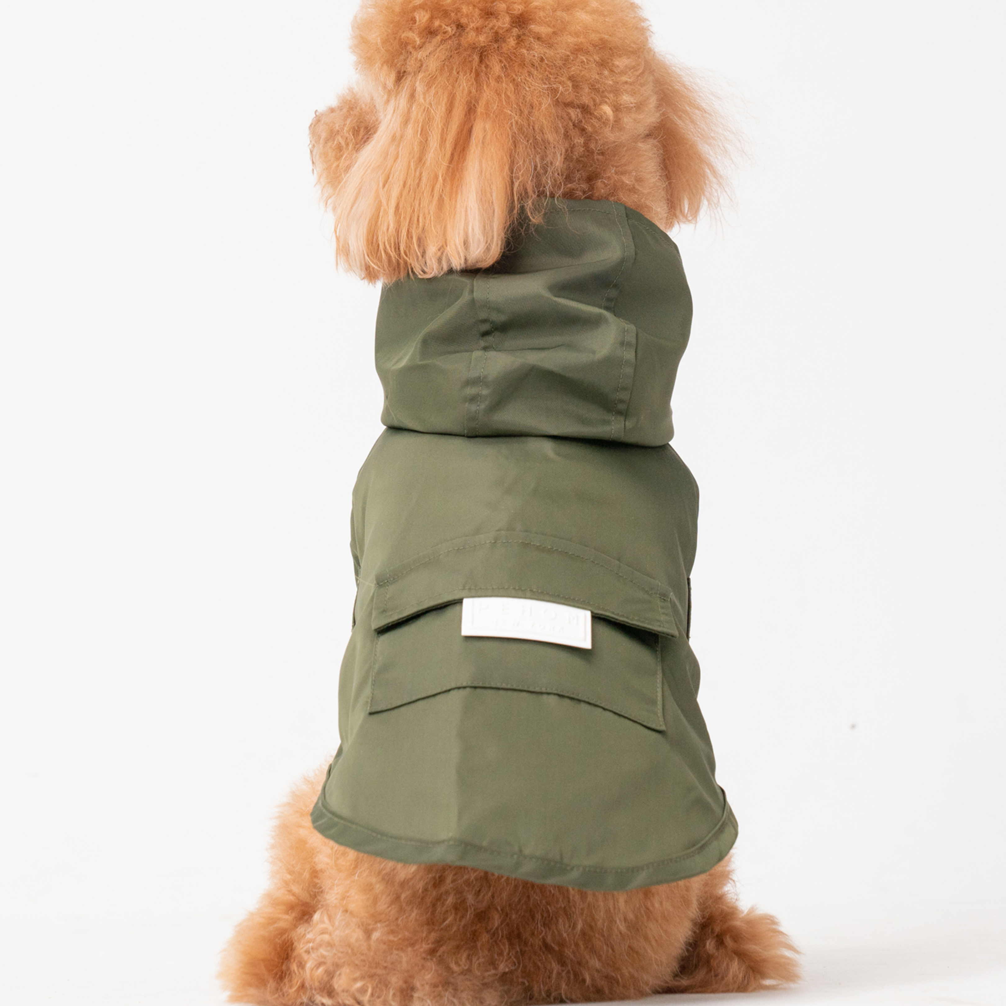 PEHOM - Pet Raincoat可調節式防潑水雨衣 (軍綠Green)