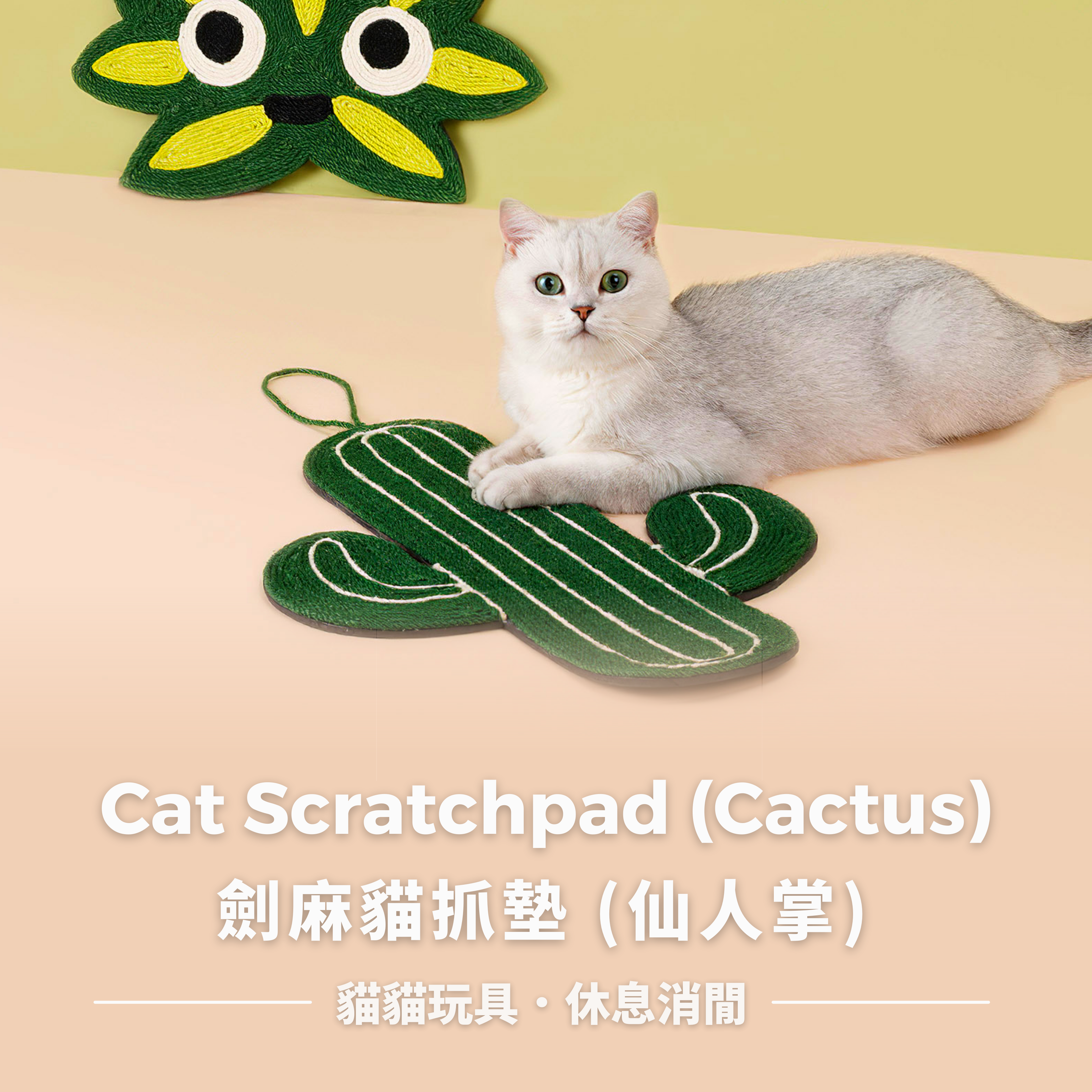 Zeze Cat Scratchpad (Cactus) 劍麻貓抓墊 (仙人掌)