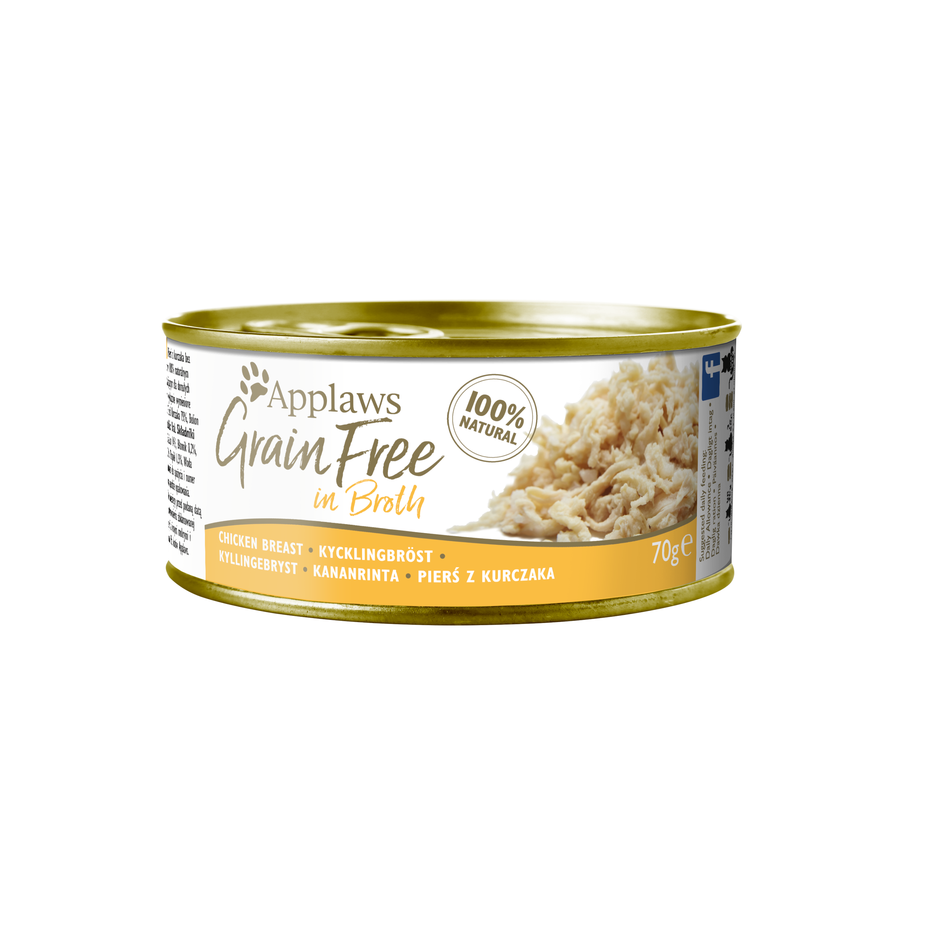 無穀物肉湯系列 – 雞胸&雞湯  (6罐) Grain Free Cat Tin – Chicken Breast in Broth