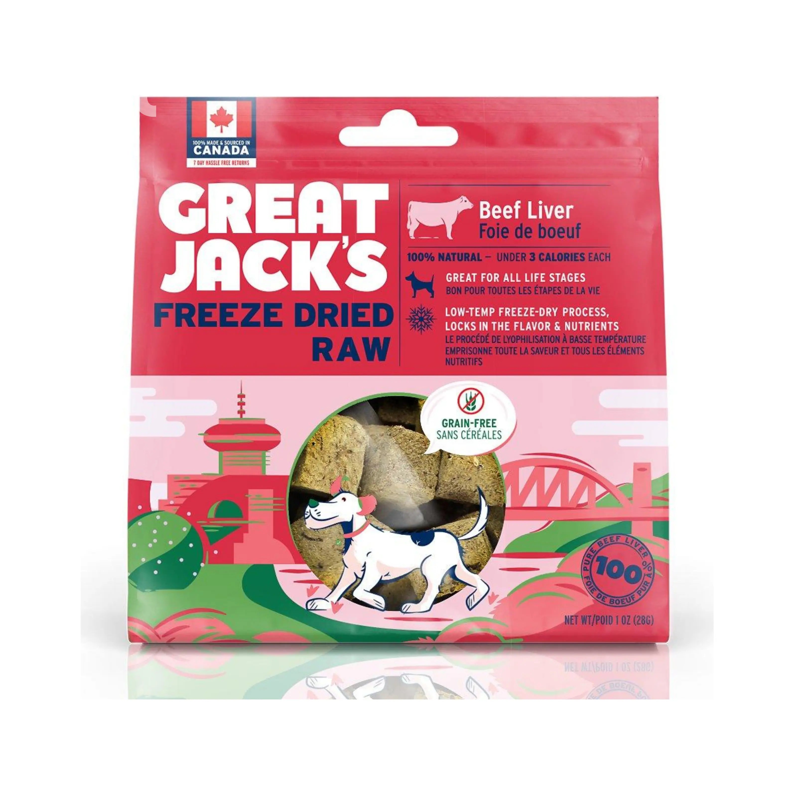 Great Jack's Dog Treats狗狗零食-  Freeze-Dried Beef Liver Treats  冷凍脫水牛肝小食 Great Jack's